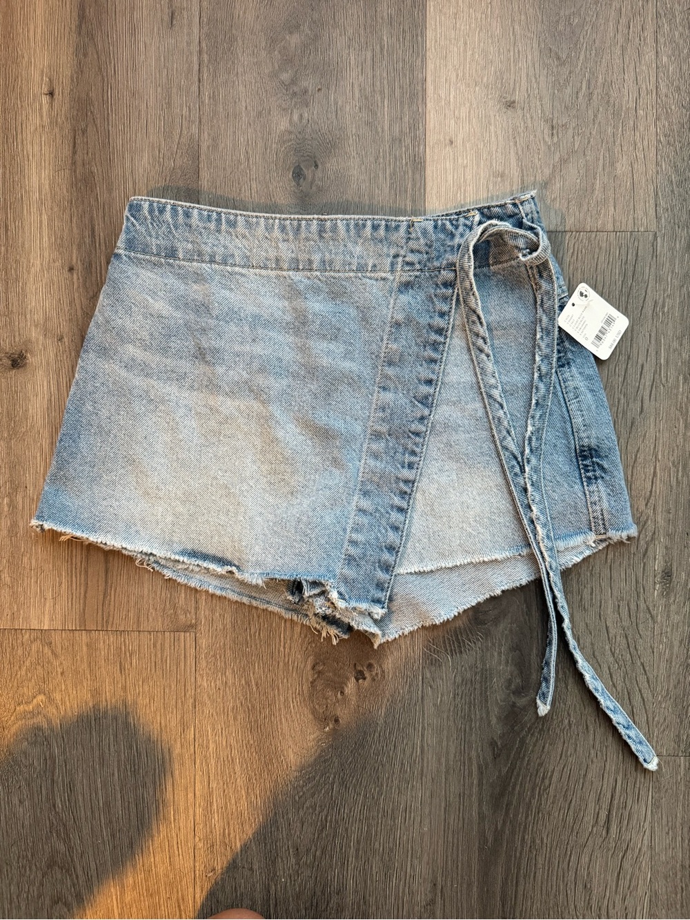 Free People Emmy Denim Skort Light Blue Wash